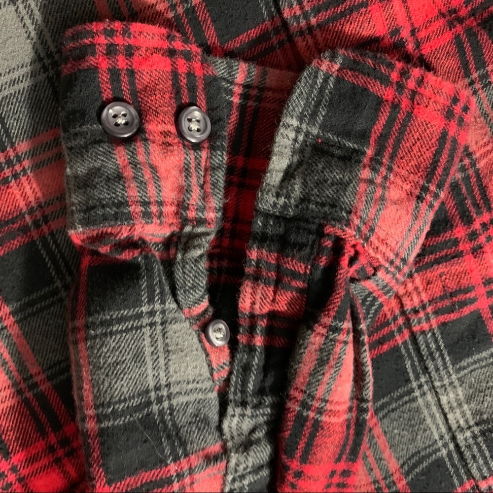 Airwalk Mens Plaid Cotton Button Up Shirt Sz Lrg - Picture 5 of 13